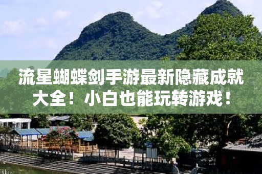 流星蝴蝶剑手游最新隐藏成就大全！小白也能玩转游戏！